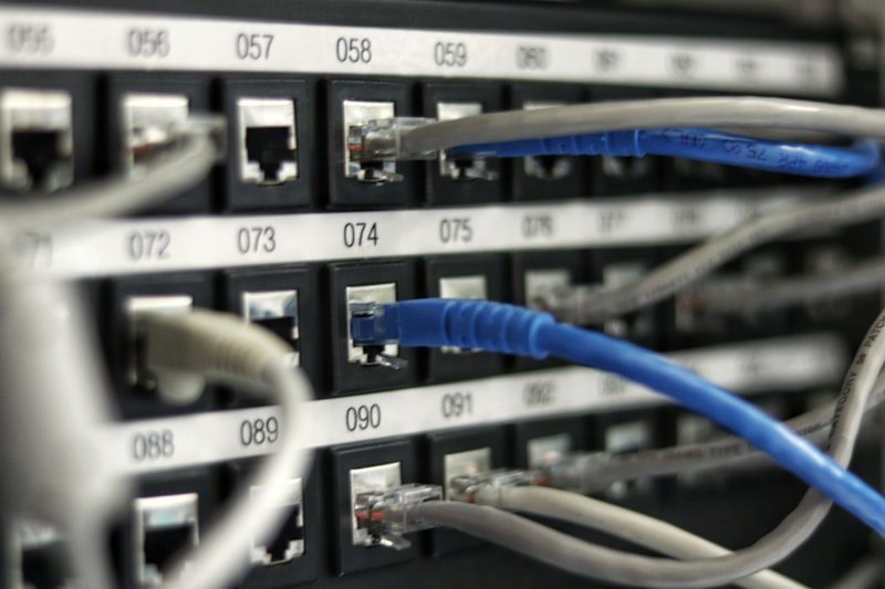 Old networking equipment and switches collected for recycling in Pune